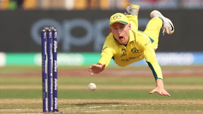 Logo of Labuschagne swoops to run out Mahmudullah | CWC23