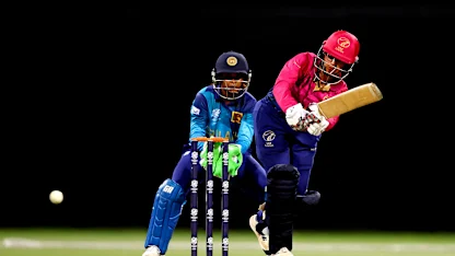 Heena Hotchandanie of United Arab Emirates bats during the ICC Women's T20 World Cup Qualifier 2024 Semi-Final match between United Arab Emirates and Sri Lanka at Zayed Cricket Stadium on May 05, 2024 in Abu Dhabi, United Arab Emirates.