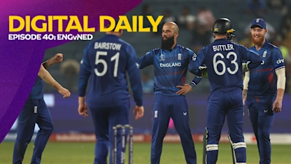 Logo of Stokes century lifts England's Champions Trophy hopes | Digital Daily: Episode 40 | CWC23
