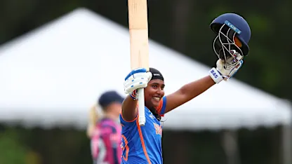 Logo of Trisha Gongadi scores the first-ever century in the tournament history | U19WC 2025 
