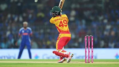 Tadiwanashe Marumani on the front foot for Zimbabwe