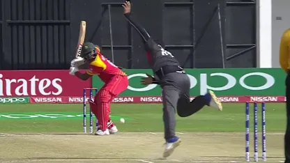 Logo of Mohammad Naveed's 3/40 v Zimbabwe at CWCQ