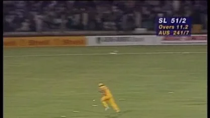 Aravinda de Silva strikes with a century to win the ICC Cricket World Cup 1996