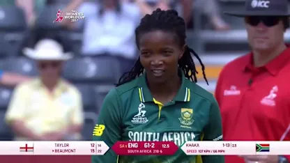 Logo of WICKET: Tammy Beaumont falls to Ayabonga Khaka for 15