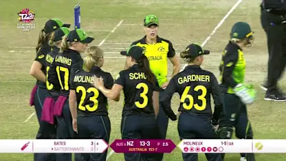 Logo of AUS v NZ: Satterthwaite is given out lbw to Molineux