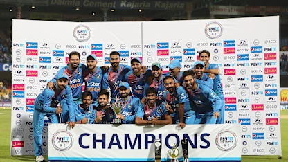 Team India with the Trophy