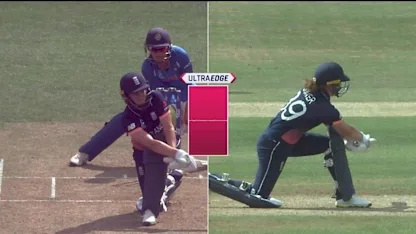 WICKET: DRS comes into play for the first time this WWC, as Natalie Sciver is dismissed for 18