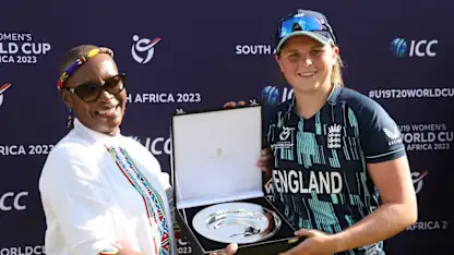 Logo of England star wins Player of the Tournament at U19 Women's T20 World Cup
