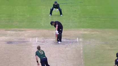Olly Riley with a Bowled Out vs. New Zealand