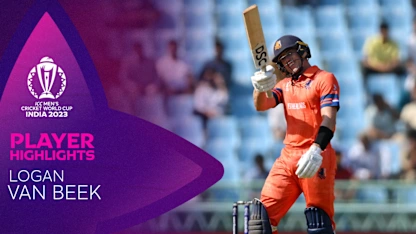 Logo of Logan van Beek's maiden ODI half-century lifts Netherlands in Lucknow | CWC23