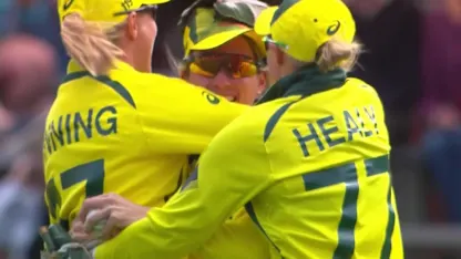 WICKET: Amelia Kerr out to a classic catch at second slip