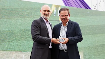 ICC Chief Executive Sanjog Gupta and Knight Riders Sports CEO Venky Mysore