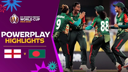Marufa breathes fire in her opening spell against England | Powerplay Highlights | CWC25