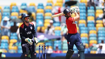 Logo of Five sixes in an over from Jos Buttler | USA v ENG | T20WC 2024