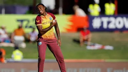 Logo of Chinelle Henry takes stunning caught & bowled | Women's T20WC 2023