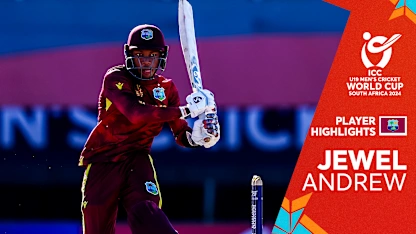 Logo of Jewel Andrew smashes a ton | U19 CWC 2024