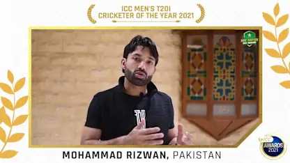 Logo of ICC Men's T20I Player of the Year 2021: Mohammad Rizwan acceptance speech