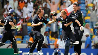 Logo of Graeme Swann on winning the T20 World Cup 2010