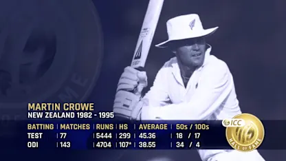 Logo of ICC Hall of Fame: Martin Crowe | 'The greatest New Zealand batsman of all time'
