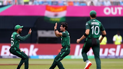 Logo of Naseem Shah on target | IND v PAK | T20WC 2024