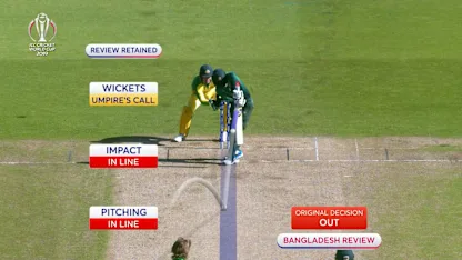 Logo of CWC19: AUS v BAN - Liton Das is pinned leg before by Zampa