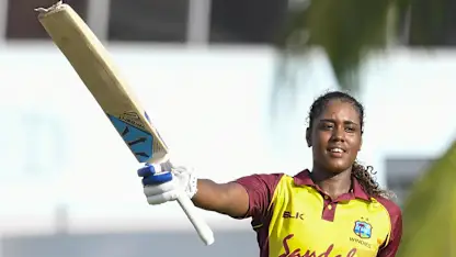 Logo of Hayley Matthews scored her second T20I century