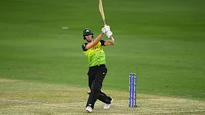 Logo of Pat Cummins starts with two sixes