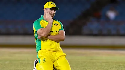 Logo of Aaron Finch injured his knee against the West Indies