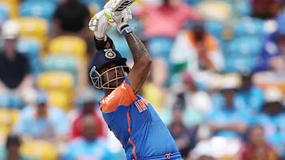 Logo of Hold the pose: Watch two textbook drives from Suryakumar Yadav | AFG v IND | T20WC 2024