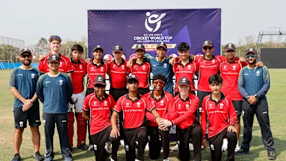 Logo of Hong Kong beat Saudi Arabia by seven wickets to qualify for semi-finals alongside Oman who made it three wins out of three
