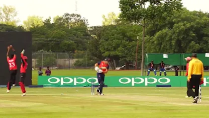 Netherland's Ben Cooper bowled by Tanwir Afzal