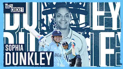 Logo of Sophia Dunkley | England's dazzling stroke maker | 100% Cricket