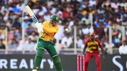 Ryan Rickelton off the back foot