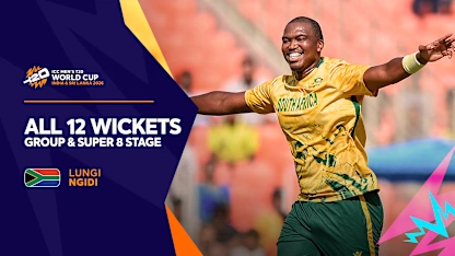 Every Lungi Ngidi wicket from Group and Super 8 stages | T20WC 2026