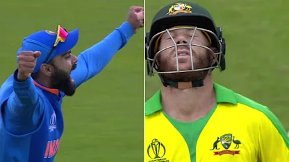 CWC19: IND v AUS - Kohli and Warner split-screen reaction | ICC Cricket ...