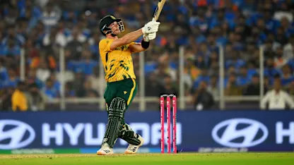Tristan Stubbs of South Africa bats during the ICC Men's T20 World Cup 2026 Super 8 match