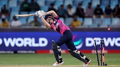 Logo of West Indies' double strike rocks Scotland | WT20WC 2024