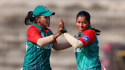 Logo of Nahida Akter breaks into top five among T20I bowlers