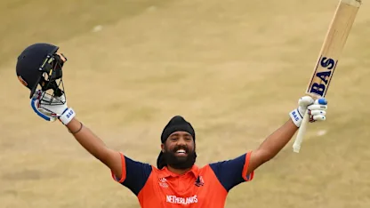 Logo of Vikramjit Singh dazzles with maiden ODI ton against Oman | CWC23 Qualifier