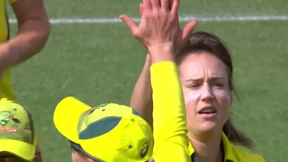 Logo of WICKET: Knight caught behind off her first ball
