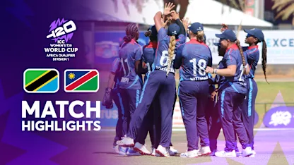Tanzania v Namibia | Match Highlights | ICC Women's T20 WC Africa Qualifier Division 1 thumbnail 