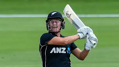 Logo of Sophie Devine brought up her third one-day international century, scoring 108 in 103 balls