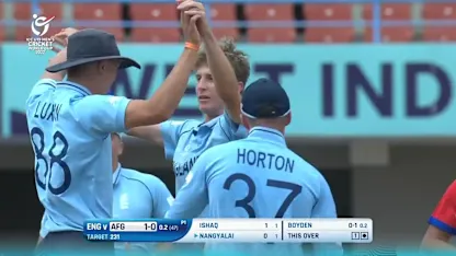 Logo of Josh Boyden snares the first wicket | ENG v AFG | ICC U19 Men’s CWC 2022