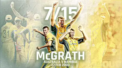 Logo of Glenn McGrath creates history against Namibia at CWC03