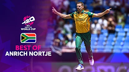 Logo of Proteas bowler delivers fireballs | Best of Anrich Nortje | T20WC 2024