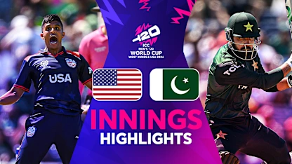 Logo of USA bowlers mount pressure on Pakistan | Innings Highlights | USA v PAK | T20WC