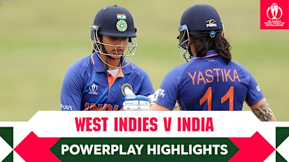 M10 Powerplay Highlights: West Indies v India | CWC22