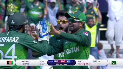 Logo of CWC19: PAK v AFG - Imad Wasim gets his first wicket after Rahmat looked well set