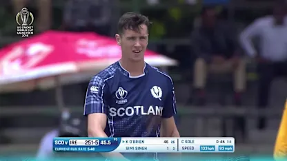 How the Ireland wickets fell v Scotland at CWCQ