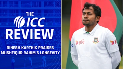 Logo of Dinesh Karthik lauds Mushfiqur Rahim for historic feat | The ICC Review